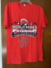Washington Nationals World Series Champions Red T-Shirt Size M