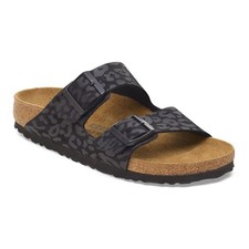 Birkenstock Arizona  in LEO BLACK  Double Strap Sandals NARROW Fit