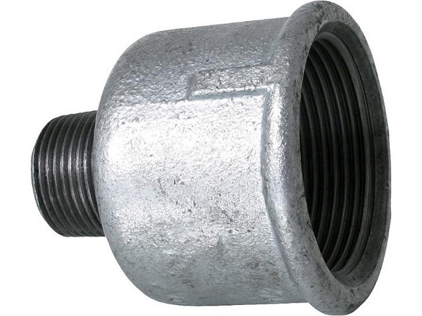 "Tempergussfitting Verzinkt Muffennippel Reduziert DN20 (3/4\")Xdn15 (1/2\") Igxag"-image