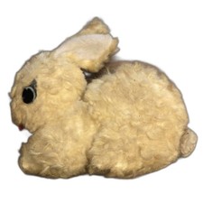 VINTAGE DOUGLAS CUDDLE TOYS YELLOW BUNNY RABBITT PLUSH STUFFED 7” NO HOLES