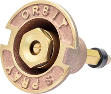 Orbit 54070 Brass Pop-Up Flush Head Sprinkler with Full Pattern Spray Green 