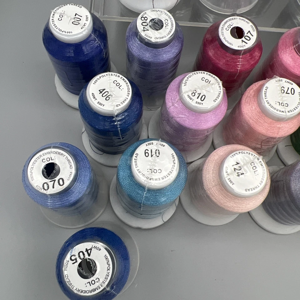 35 Cones 500m Each Polyester Embroidery Machine Thread 40 WT.  Lots Of Colors - Image 2 of 4