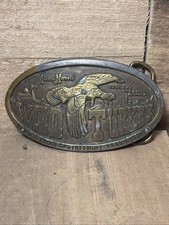 Vintage 1976 WILD TURKEY Belt Buckle Ruebro Mfg Co Austin Nichols Bourbon HBD2