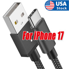 Braided USB Type-C For iPhone 17/16/15 Cable Fast Charger Charging Data Cord Lot