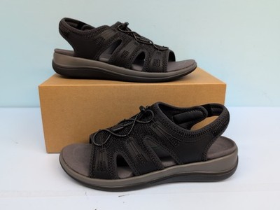 Orthofeet MAUI 801 Arch Support Stretchable Women's Sandals US 10.5D Black