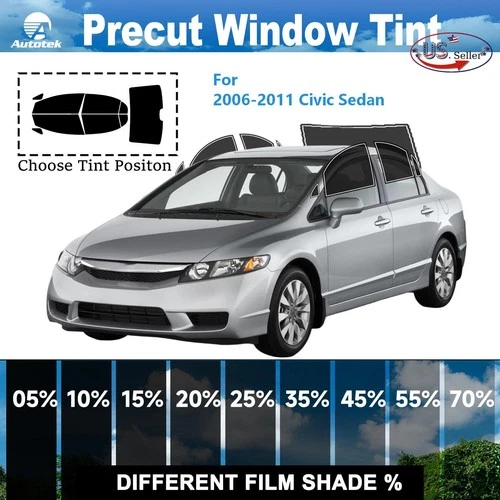 Computerized Custom PreCut Window Tint Film Kit For 2006-11 Honda Civic Sedan