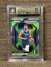 2023-24 Luka Doncic All-Star Neon Green Monopoly BGS 10 Pristine 3/10 Ultra Rare