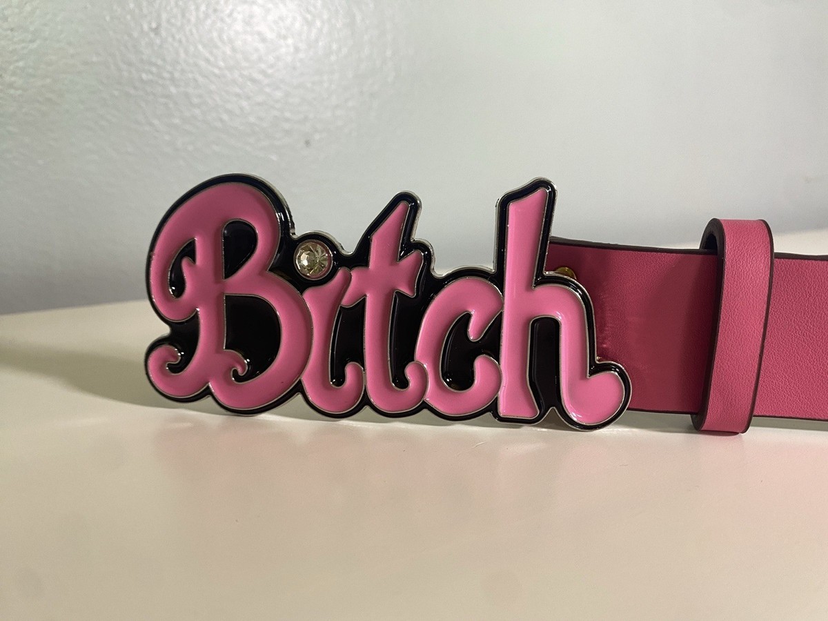 4934 American Y2k Spicy Girl Belt, Women\'s Summer Water Diamond Inlaid Pink Glitter Bling Skull Belt | Hot Topic main image 2