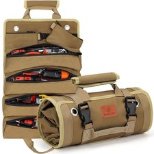 Werkzeugtasche BAQRAXIA, aufrollbar, 2 abnehmbare Taschen, Organizer, Geschenke