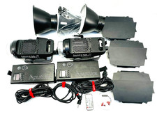 Aputure Light Storm 120d II   2 Complete Kits  3 Barn Doors  Case