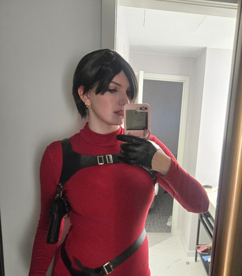Ada Wong Cosplay Wig. Resident Evil. Black. Styled for cosplay. One size fits al
