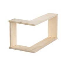 Eck-Wandregal, Holz, doppelschichtig, Blumentopf-Organizer, Wandmontage