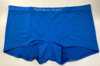 Victoria's Secret Seamless Buttery Soft Boyshort Panties Blue NWT