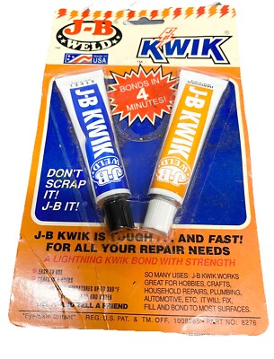 J B Weld 8276 Old Kwikweld Quick Setting Steel Reinforced Epoxy   Dark Grey 2 Oz