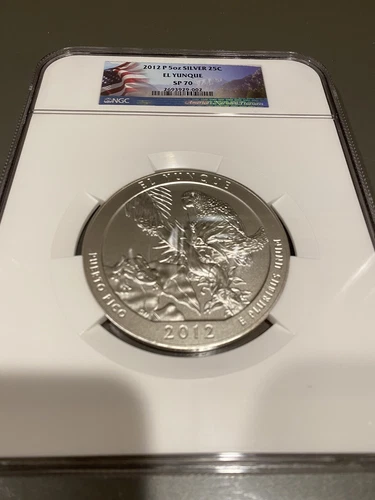 2012 P SILVER  25C EL YUNQUE NGC SP 70 ATB