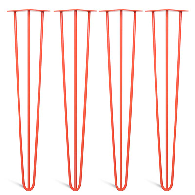 4 x Premium Hairpin Legs 4'' - 40'' Möbelfüße + GRATIS Schrauben Bodenschutz 