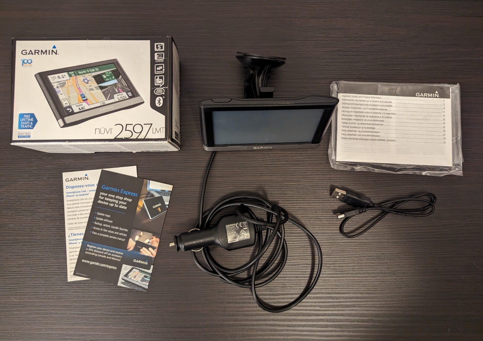 Garmin Nuvi 2597 LMT GPS Vehicle Navigation Receiver 5" Screen w Window Suction 753759999780 eBay