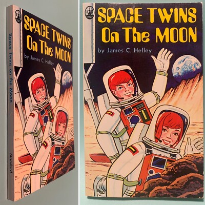 [UNREAD] Space Twins On The Moon - Pre-Teen Vintage Sci-fi Paperback 1971 - GOD