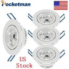 10PC 9W Dimmable LED Recessed Ceiling Light Downlight Spotlight Home Decor 110V