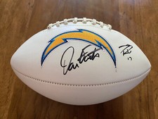 SAN DIEGO CHARGERS DAN FOUTS PHILLIP RIVERS SIGNED FOOTBALL JSA COA HOF