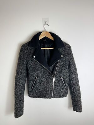 Divided by H&M Wool Motorcycle cropped jacket