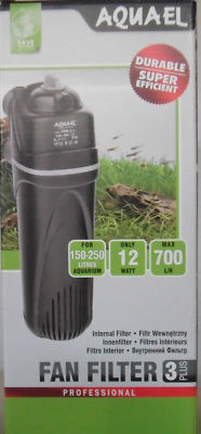Aquael Fan 3 Plus Aquarium Internal Filter Aquarium Filter 150-250 L 12W 700 L/H