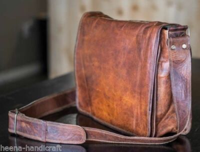 15 Inch Leather Full Flap Messenger Handmade Bag Laptop Bag Satchel Bag
