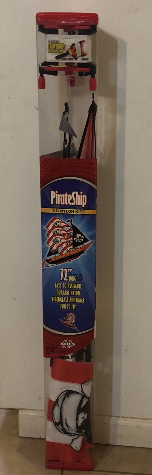 XKITES PIRATES OF THE CARIBBEAN PIRATE SHIP 3D NYLON KITE 72" LONG