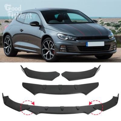 Für VW Scirocco 3 R Glänz Frontspoiler Spoilerschwert Splitter Spoilerlippe