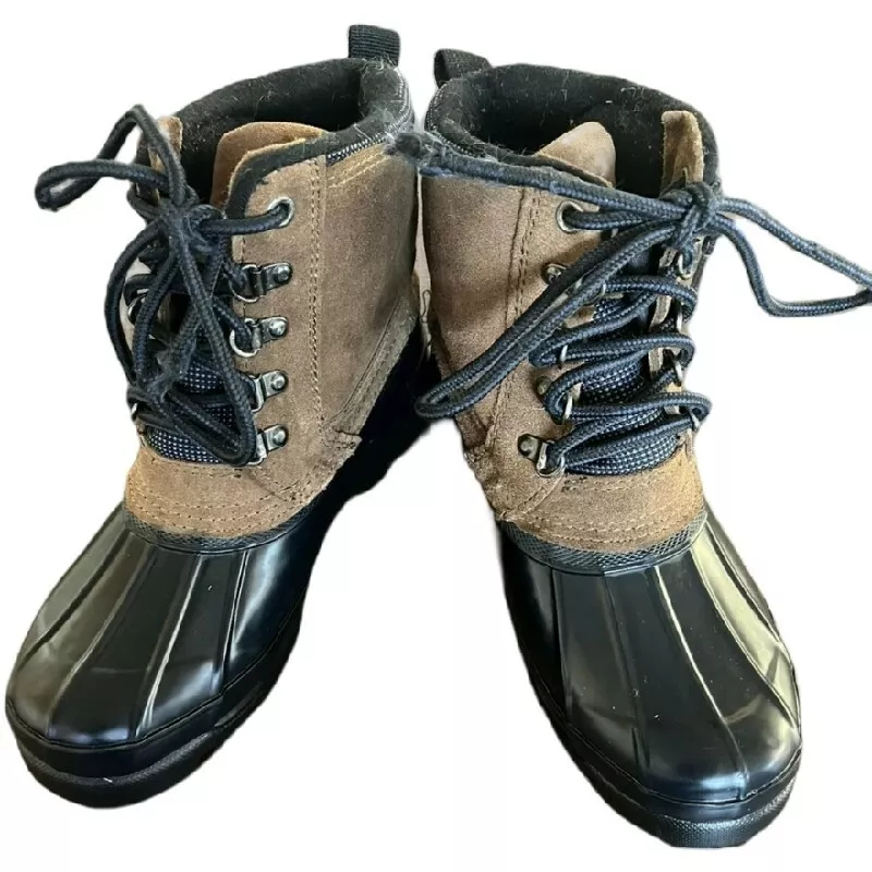 G.H.Bass Duck Boots Mens Size 7 Medium Suede Leather QAW5 0701 Caribou Brown