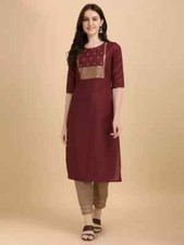 Bollywood Indian Ethnic Kurti Pant Set Designer Beautiful Cotton Blend Kurti Set