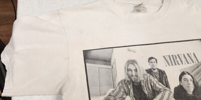 Vintage Nirvana Original White Anvil Tshirt Medium Grunge Band