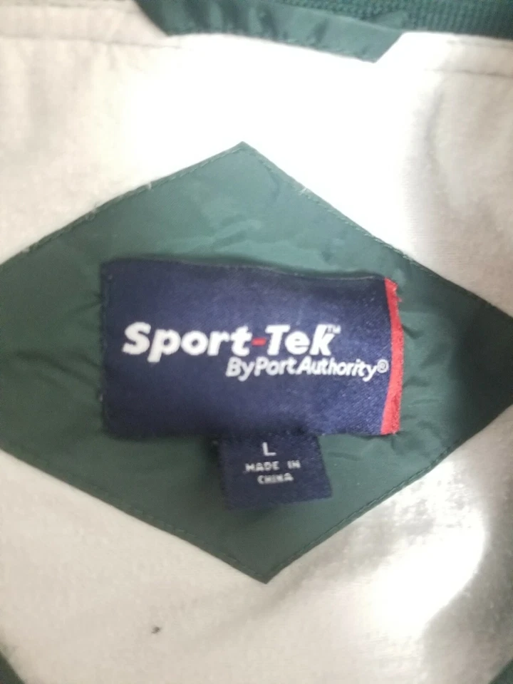 Chaqueta cortavientos pulóver John Deere L para mujer (verde) Sport-Tek algodón nailon Foto 4 de 4