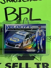 Chase Elliott 2019 Panini Prizm Racing “Velocity” (Blue) #’/75 NAPA AUTO PARTS!!