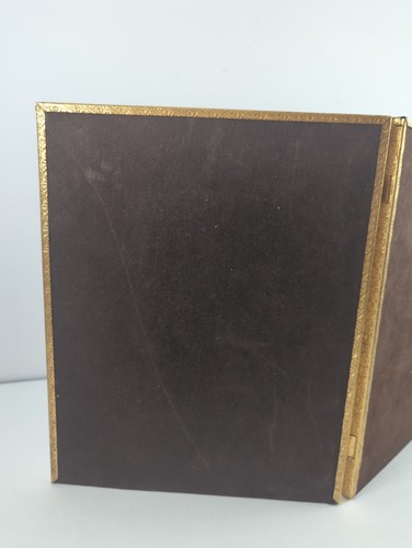 Antique 8x10 Double Hinged Photo Picture Frame Ornate Gold Tone Freestanding - Picture 17 of 21