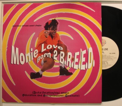 Monie Love 12In Born 2 B.R.E.E.D. On Wb - Vg++ / Vg++ (Saw Cut)