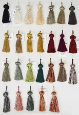 Tassels - ~3.5" long w/ 1" loop- Set of 2 tassels - 26 Vibrant Colors!!!