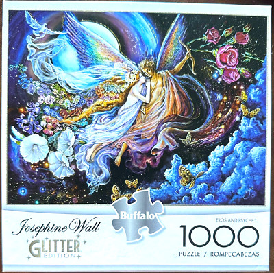 Eros and Psyche COMP Josephine Wall 1000 pc Puzzle Flowers Clouds Moon Doves