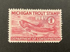 ICOLLECTZONE US Michigan 1949 VF used corner perf pull