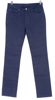 NWT VERSACE COLLECTION Navy Extrafine All Season Cotton Chino Pants 33 (EU 49)