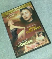 Algiers /Home Town Story /The Outlaw DVD Marilyn Monroe Heidi Lamar Jane Russell