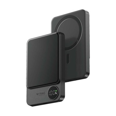 1 pz 10000mAh 9mm Ultra Thin Mega Safe Aluminum Alloy Magnetic Power Bank Wirele