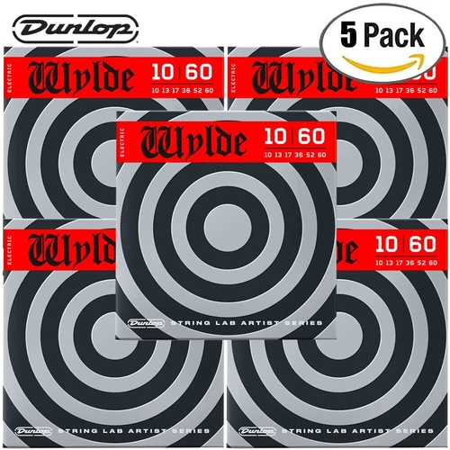 5-PACK Dunlop ZWEN1060 Artist Series Zakk Wylde Electric Guitar Strings 10-60