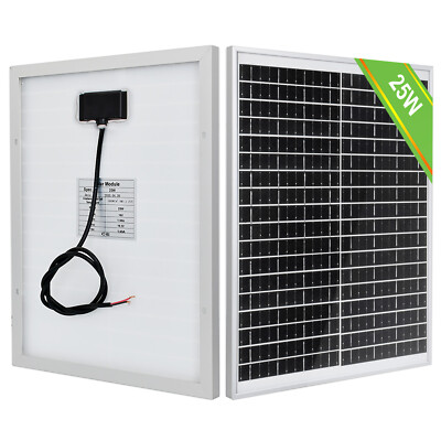25W 12V Solarpanel Solarmodule Monokristallin für RV Boot