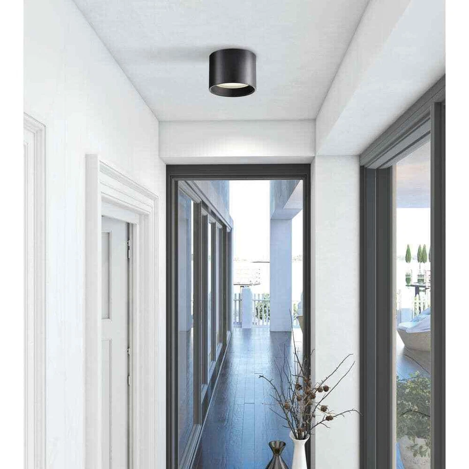 Access Lighting Reel 30-Watt 8 in. Black Integrated LED Flush Mount - Image 2 of 3