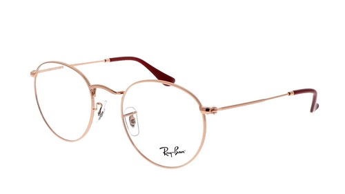 Ray Ban RB6242 2502 Gunmetal Burgundy Round Eyeglasses 47-21 140 Case Cloth NEW Ray Ban RB6242 2502 Mens Gunmetal Round Eyeglasses  main image 3