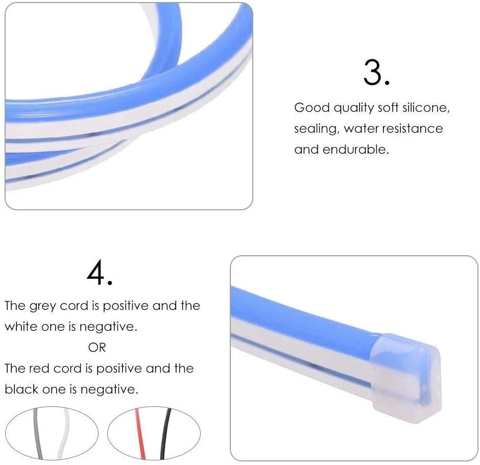 12V Flexible LED Strip Waterproof Sign Neon Lights Silicone Tube 3M WIFI KIT USA - Image 4 of 4