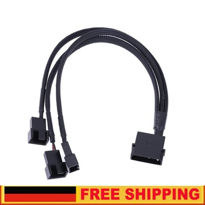 4pin IDE Molex zu 3 Anschlüssen 3Pin/4Pin Kühler Kühlung Fan-Splitterkabel DE