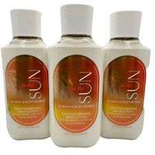 NEW Bath  Body Works Lot 3 In The Sun Daily Nourishing Body Lotion Cream 8 oz