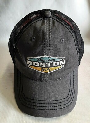 Souvenir Boston MA Tourism Retro Ball Cap Meshback Hat Adjustable Adult/Teens 